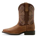 Ariat Kids Boots - Ruidoso - Pearl / Chocolate Brown side view