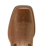 Ariat Kids Boots - Ruidoso - Pearl / Chocolate Brown toe view