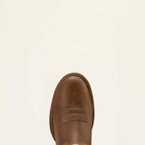 Ariat Ladies Round Up Embroidered Sandstorm White Western Boot toe view