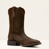 Men's Sport Rambler Suede Cowboy Boot in Aged Dark Brown Color medial view