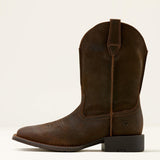 Men's Sport Rambler Suede Cowboy Boot in Aged Dark Brown Color side view