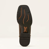 Men's Sport Rambler Suede Cowboy Boot in Aged Dark Brown Color sole view