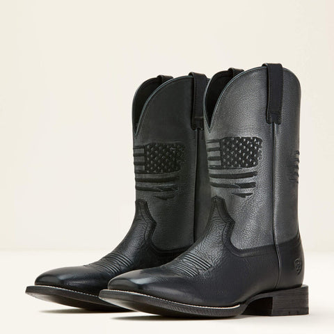 ARIAT MENS CIRCUIT PATRIOT SQUARE TOE WESTERN BOOT
