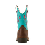 Ariat Kid's Clay & Turquoise Ventek Square Toe Boots
