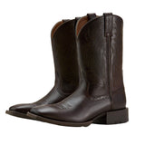 Sport Western Wide Square Toe Cowboy Boot in chocolate brown