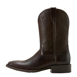 Sport Western Wide Square Toe Cowboy Boot in chocolate brown-side view