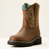 Ariat Ladies Fatbaby Embroidered Sassy Brown Western Boots front view