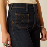Ultra High Rise Tomboy Western Utility Wide Leg Jean Front Pocket View