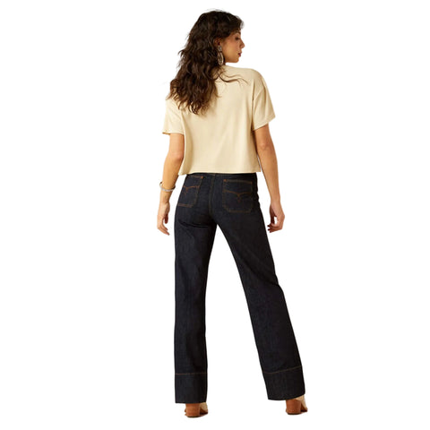 Ultra High Rise Tomboy Western Utility Wide Leg Jean Back view