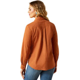 Ariat Ladies Billie Jean Glazed Ginger Dobby Button Shirt Back VIew