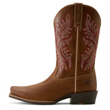 Ariat Ladies Round Up Narrow Cutter Toe Sorrel Crunch Western Boots side view