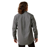 Ariat Men’s Black & White Geo Dot Fitted Western Shirt Back View