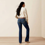 Ariat Adalynne women’s boot cut jeans in medium blue denim.