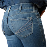 Ariat Women's Ithica Mid Rise Aisha Boot Cut Jean-back pocket view