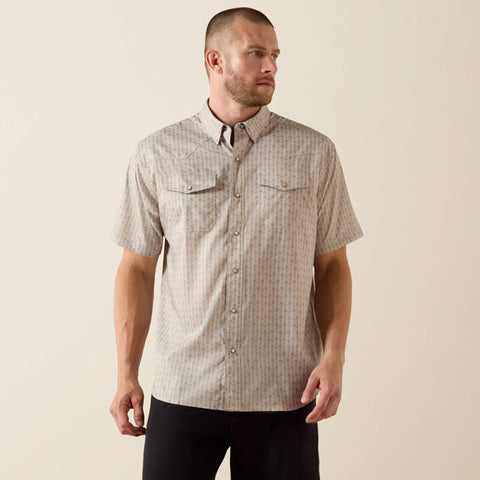 Ariat Men's Island Fossil Tan Short Sleeve