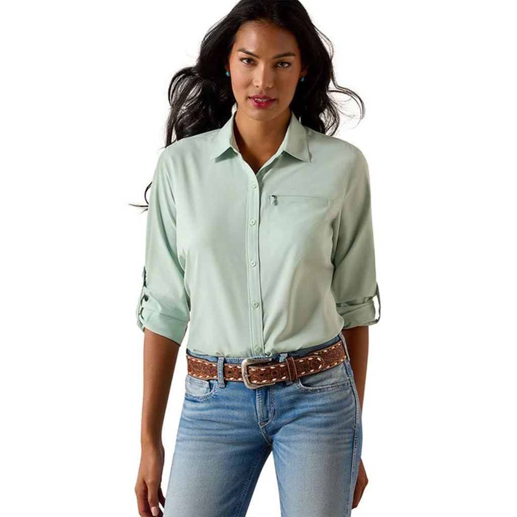Ariat Women's VentTek Silt Green Button Down Shirt