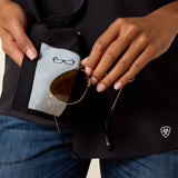 Women's Ariat Black VentTEK Long Sleeve Button Up Bottom Flap View