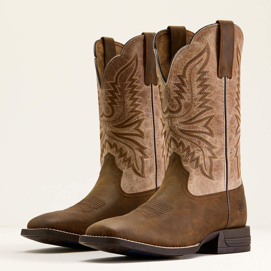 Front and side view of Brush Creek Boots. 