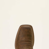 Top side view of the toe on the Brush Creek Boots. 