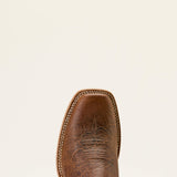 Top side view of the cutter toe on the South Fork boot.