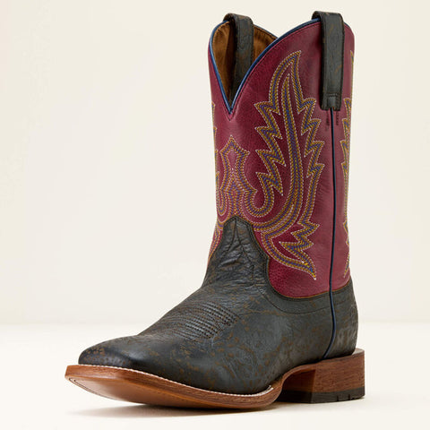 Front and side view of Men's Shadow Purple Country Roads Cowboy Boots. 