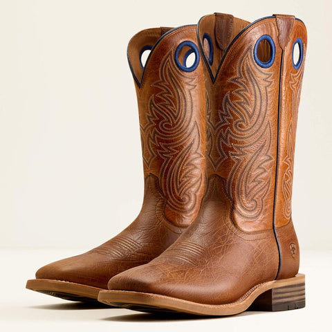 Front and side view of both Highland Boots. 