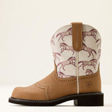 Full side view of Sepia Stampede Fatbaby Boots. 