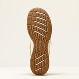Bottom side view of Brown Waterproof Buckeye Shoes. 