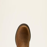 Top side view of the toe on the Kearney Round Toe Boots. 