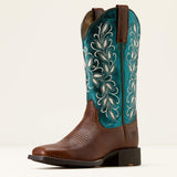Front and side view of Metallic Sea Round Up boots. 