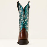 Back side view of Metallic Sea Round Up Boots. 