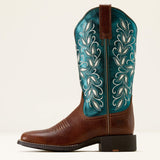 Full left side view of Metallic Sea Round Up Boots. 