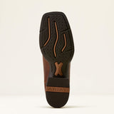 Bottom side view of the Metallic Sea Round Up Boots. 