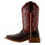 Full side view of Women's Deep Red County Lane Boots. 