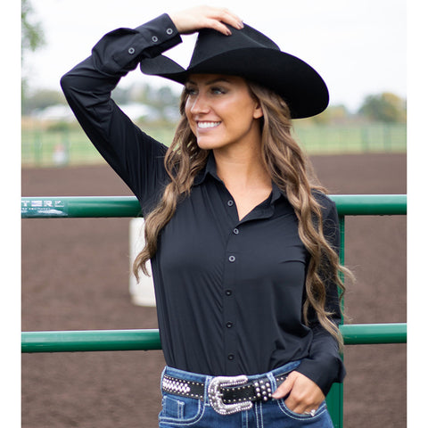 Cowgirl Tuff Black Button Up