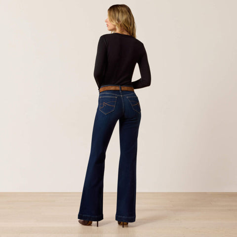 Back view of women’s Ariat jeans in Hayward wash, showing the back pockets and overall fit.