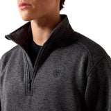 Ariat Men's Iron Gate Caldwell Zip Sweater Collar View