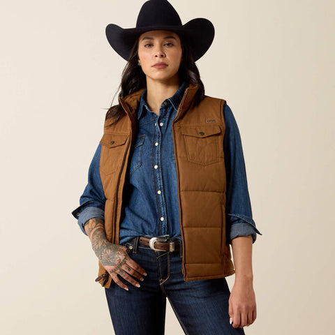 Ariat Women's Grizzly Quilted Vest in Brown