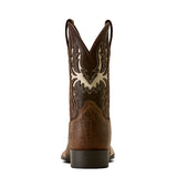 Ariat Youth Driftwood Earth Wide Square Toe Western Boot Heel View