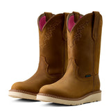 Ariat Distressed Brown Southlite Women's Waterproof Round Toe Western Boots Pair