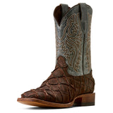 Ariat Men's Riverside Chocolate Bass Print Western Boot Front VIew
