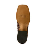 Ariat Men's Riverside Chocolate Bass Print Western Boot Sole View