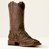 Ariat Men's Riverside Tan Bass Print Western Boot Medial View