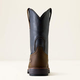 ARIAT Men's Activator Patriot Waterproof Wide Square Toe Steel Toe Work Boots Heel View