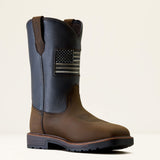 ARIAT Men's Activator Patriot Waterproof Wide Square Toe Steel Toe Work Boots Medial View