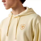 Ariat Men's Ropers Delight Vanilla Custard Hoodie Logo View