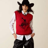 Taylor Sweater Vest-red