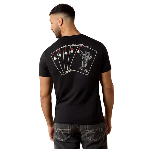 Ariat Men's Ranch Royalty Black T-Shirt Back View