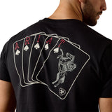 Ariat Men's Ranch Royalty Black T-Shirt Close Up Back View