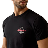 Ariat Men's Ranch Royalty Black T-Shirt Logo View